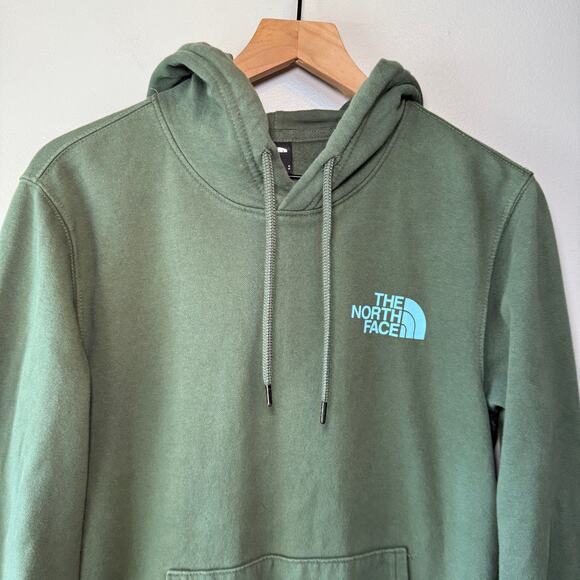 The North Face Men's Graphic Injection Hoodie Sweatshirt Olive Green Size Small - Picture 2 of 8